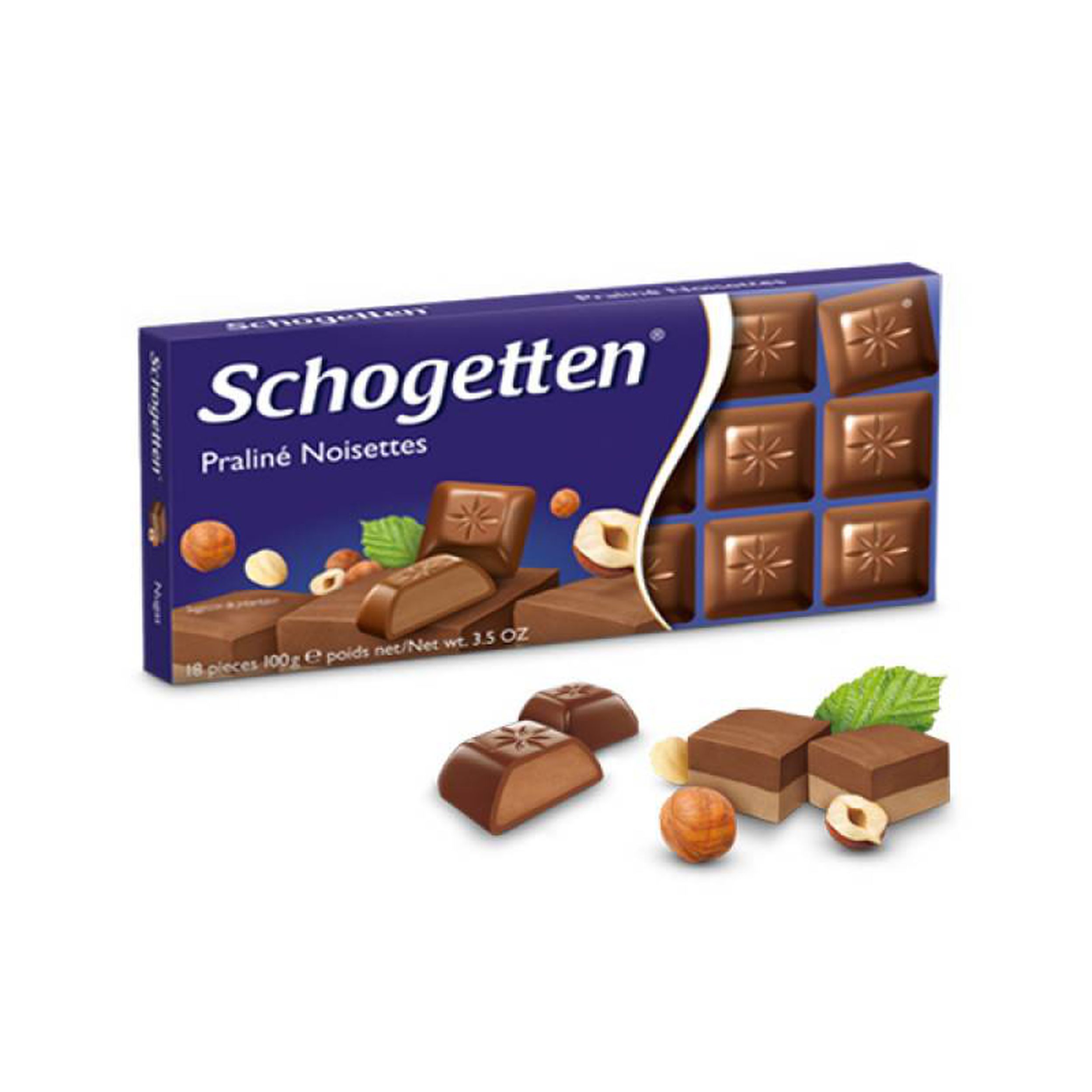 Молочный шоколад Schogetten Praline noisettes -