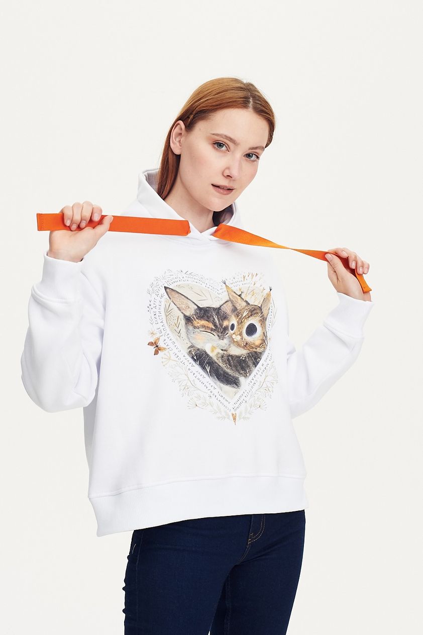 Теплый укороченный худи One Size "Любовь".1 ед. в наличии