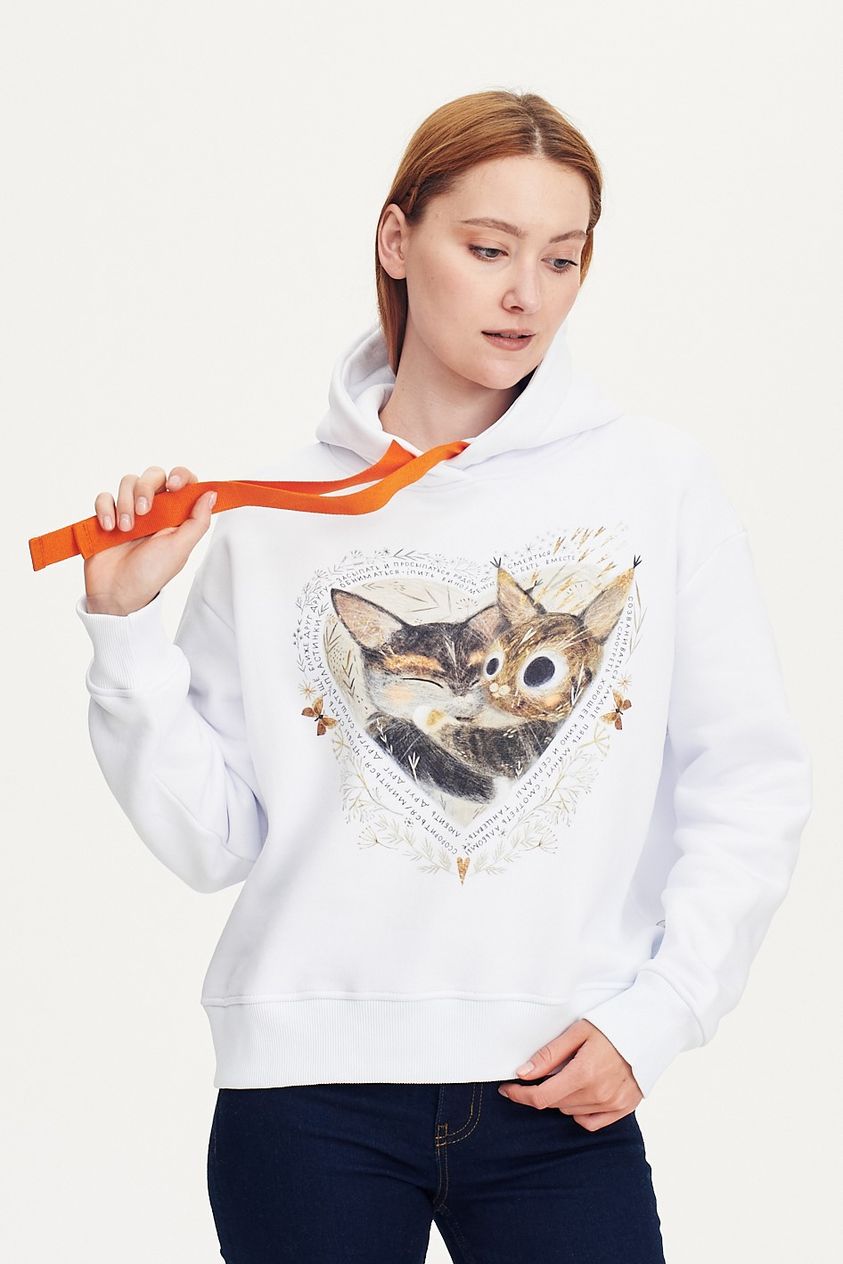Теплый укороченный худи One Size "Любовь".1 ед. в наличии